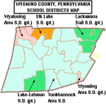 Map of Wyoming County Pennsylvania School Districts.png