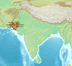 Map of the Habbarid Emirate circa 900 CE