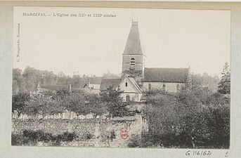 Carte postale de l'église avant 1914.