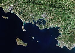 Image satellite du sud Morbihan.