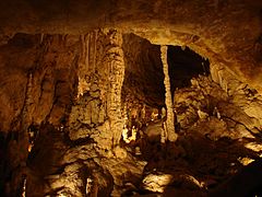 The ascent out of the cavern contains more massive rooms.