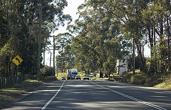 Northbound on Henry Lawson Drive in Georges Hall.jpg