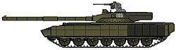 Piirros T-95:n prototyypistä.