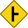 Side road on the right with priority