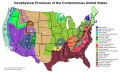 Physiographic provinces of the conterminous 48 US states