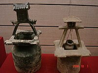 Modelos de cerámica de pozo con cubos, Han occidental