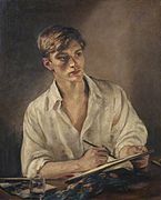 Young Man Sketching, 1920s