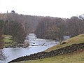 River Ure bei Aysgarth mit der Insel Batt Island