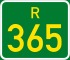 Regional route R365 shield