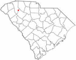 Location of Fountain Inn, South Carolina