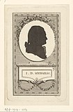 Портрет И. Д. Михаелиса. Силуэт. Между 1775 и 1840. Офорт, акватинта