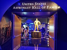 Statue of Alan Shepard, the first American in space and the fifth person to walk on the Moon, located at the entrance Statue of Alan Shepard.jpg