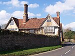 Stonewall Farmhouse Mounting Block and Garden Wall to East