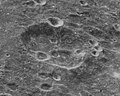 A close-up image of the Moon taken by Zond 8 in 1970.