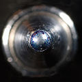 Macro photo of the ballpoint tip