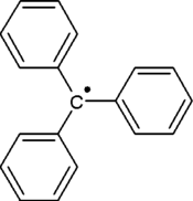 Kekulé, skeletal formula of the triphenylmethyl radical