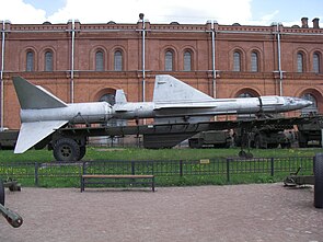 W-400-Rakete/RS-25 "Dal", ausgestellt im Artilleriemuseum Sankt Petersburg