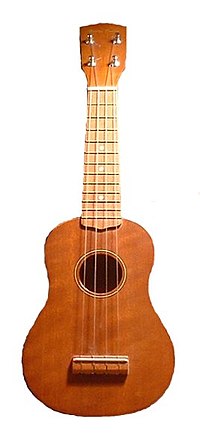 Un ukulele hawaiano.