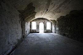 Un chambrée de troupe à l'étage du casernement.