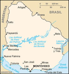 Mapa d'Uruguai