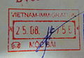 Entry stamp from Moc Bai.