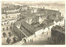 Winchester Palace, 1660 drawing by Wenceslas Hollar Winchester Palace, Southwark by Wenceslas Hollar, 1660.jpg