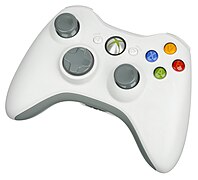 Controlador inalámbrico «blanco» para Xbox 360.