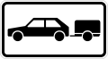 Zusatzzeichen 1010-59 Personenkraftwagen mit Anhänger; bisher Zusatzzeichen 1048-11