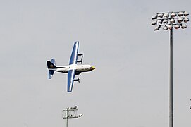 «Fat Albert» pilotado por Higgins en la Academia Naval de los Estados Unidos, 2015.