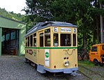 Motorvagn 105 från Wuppertal i Bergisches Straßenbahnmuseum