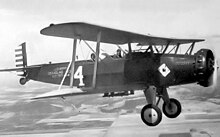 A Douglas O-38 of the 116th Observation Squadron. The 116th operated this type of aircraft between 1931 and 1940. Note the squadron emblem on the fuselage. 116th Observation Squadron - Douglas O-38 30-414.jpg