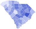 Results for the 2020 South Carolina Democratic presidential primary by county.