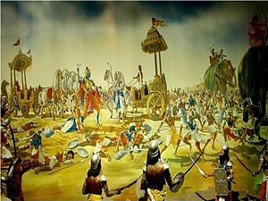 English: 9th Day Kurukshetra War Painting form...