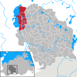 Amt Ostufer Schweriner See – Mappa