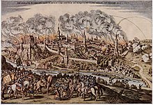 The Thirty Years' War, which devastated much of Europe 1618-1648, is one of the events some historians have associated with the alleged General Crisis. Bautzen-nach1620-Merian.jpg