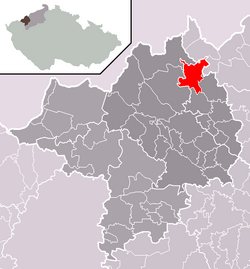 Location in Chomutov District