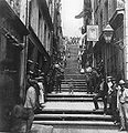 L'escalier casse-cou vers 1870, par Louis-Prudent Vallée.