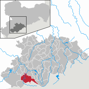 Poziția Breitenbrunn, Saxonia pe harta districtului Erzgebirgskreis