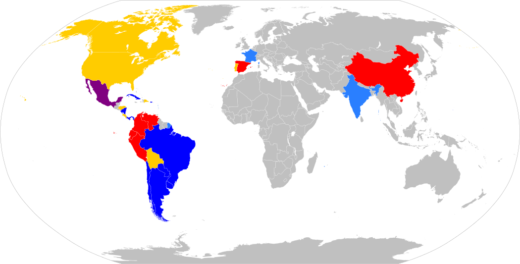 v
t
e
World laws on bullfighting
Nationwide ban on bullfighting
Nationwide ban on bullfighting, but some designated local traditions exempted
Some subnational bans on bullfighting
Bullfighting without killing bulls in the ring legal (Portuguese style or 'bloodless')
Bullfighting with killing bulls in the ring legal (Spanish style)
No data Bullfighting laws world map.svg