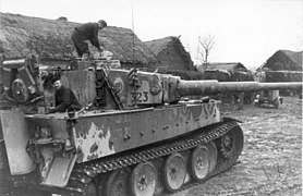 Tiger I tank equipped with the Minenabwurfvorrichtung