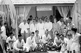 Plechtige opening van een school in Malino, Celebes (1949)