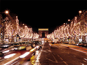 ChampsElysees in time of Christmas