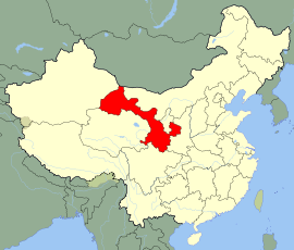 कान्सूचे चीन देशाच्या नकाशातील स्थान