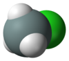 Spacefill model of chlorosilane