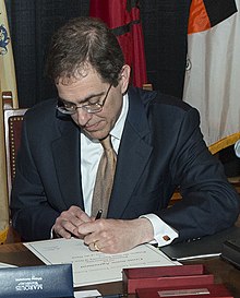 Christopher Eisgruber, the 20th and current president of the university Christopher Eisgruber.jpg