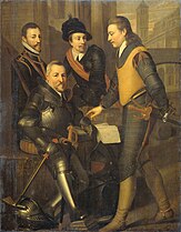 Лудвиг (ляво) с братята си Йохан (седнал), Адолф и Хайнрих