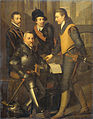 Lodewiek (links) mit zien broders Johann (zètte), Adolf èn Heinrich