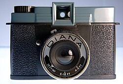 The Diana camera, a classic that was made in Hong Kong in the 1960s and 1970s.