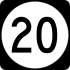 Route 20 marker