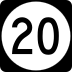 Route 20 marker